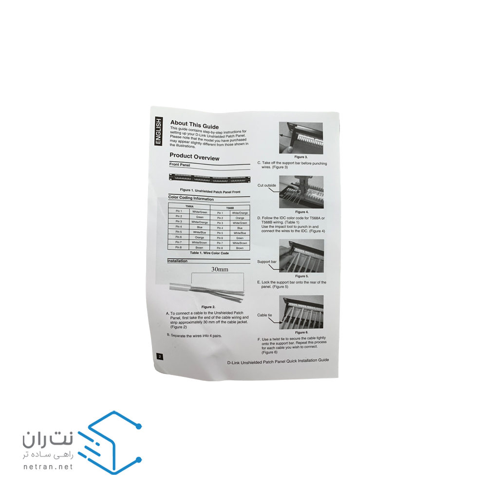پچ پنل دی لینک 24 پورت Cat6 UTP-6
